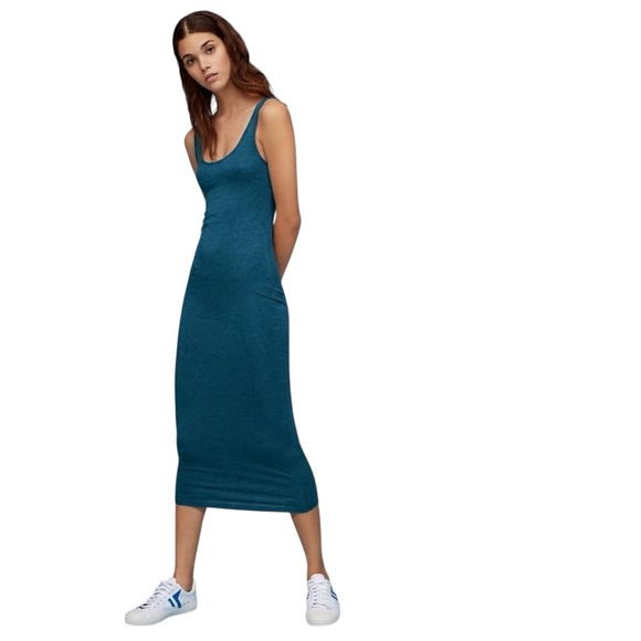 Babaton Dresses & Skirts - Babaton Teal Tank Midi Dress